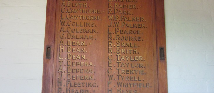 North Ryde PS WW1 honour board